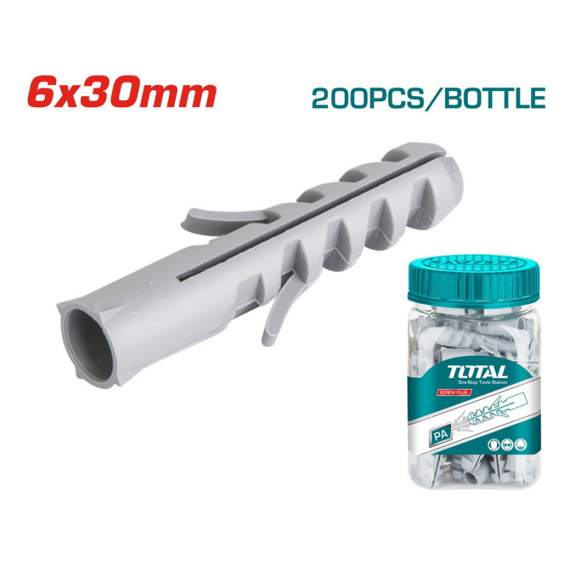 TOTAL ΒΙΣΜΑΤΑ ΠΛΑΣΤΙΚΑ 6mm 200TEM ΣΕ ΒΑΖΑΚΙ (WJSP0603011)