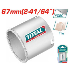 TOTAL ΠΟΤΗΡΟΤΡΥΠΑΝΑ ΚΑΡΒΙΔΙΟΥ ΓΙΑ ΠΛΑΚΑΚΙΑ - ΤΟΥΒΛΟ - ΓΥΨΟ 67mm (TAC440671)