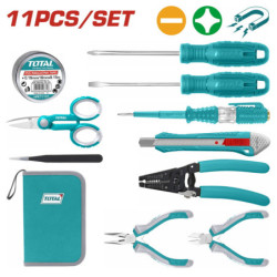 TOTAL ΚΑΣΕΤΙΝΑ ΕΡΓΑΛΕΙΩΝ ΗΛΕΚΤΡΟΛΟΓΟΥ 11ΤΕΜ SUPER SELECT (TKETS0111)