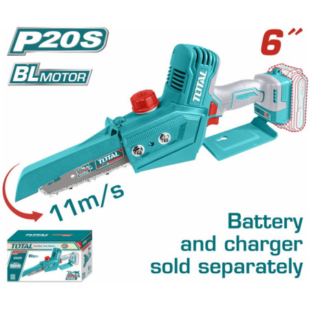 TOTAL ΕΠΑΓΓ. ΑΛΥΣΟΠΡΙΟΝΟ ΚΛΑΔ ΜΠΑΤ. Li-ion 20V / 6" ΧΩΡΙΣ ΜΠΑΤΑΡΙΑ & ΦΟΡΤΙΣΤΗ BL Motor (TGSLI2068)