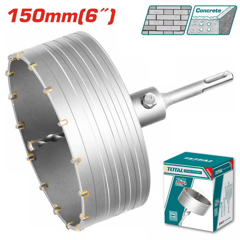 TOTAL ΔΙΑΜΑΝΤΟΚΟΡΩΝΑ ΜΠΕΤΟΥ SDS - PLUS 150mm (TAC4301501)