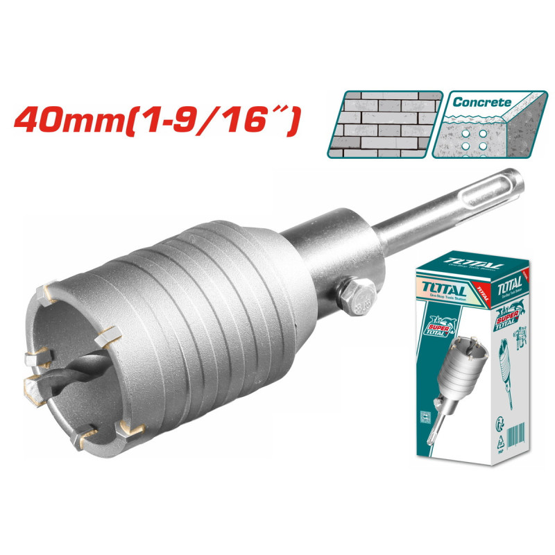TOTAL ΔΙΑΜΑΝΤΟΚΟΡΩΝΑ ΜΠΕΤΟΥ SDS - PLUS 40mm (TAC430401)