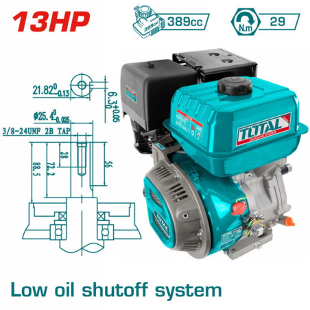 TOTAL ΕΠΑΓΓ. ΚΙΝΗΤΗΡΑΣ ΒΕΝΖ. 389cc - 13HP ΣΦΗΝΑ (TGEN1881)