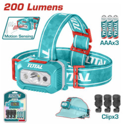 TOTAL ΕΠΑΓΓΕΛΜΑΤΙΚΟΣ ΦΑΚΟΣ ΚΕΦΑΛΗΣ LED 100-200 Lumens (THL013AAA6)