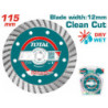 TOTAL ΔΙΑΜΑΝΤΟΔΙΣΚΟΣ UNIVERSAL TURBO 115 Χ 22.2mm (TAC2131151)