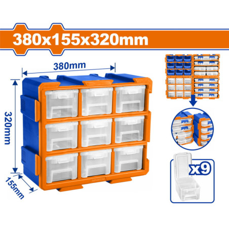 WADFOW ΣΥΡΤΑΡΙΕΡΑ ΑΠΟΘΗΚΕΥΣΗΣ 380Χ155Χ320mm (WTB8331)