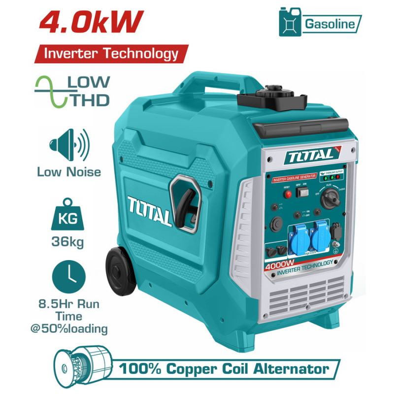 TOTAL ΕΠΑΓΓΕΛΜΑΤΙΚΗ ΗΛΕΚΤΡΟΓΕΝΝΗΤΡΙΑ ΒΕΝΖΙΝΗΣ INVERTER 4.000W (TP547506E)