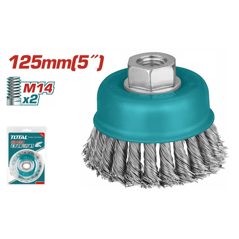 TOTAL ΣΥΡΜΑΤΟΒΟΥΡΤΣΑ ΓΩΝΙΑΚΟΥ ΤΡΟΧΟΥ ΠΛΕΚΤΗ 125mm (TAC32051)