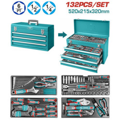 TOTAL ΕΠΑΓΓ. ΕΡΓΑΛΕΙΟΘΗΚΗ ΜΕΤΑΛΛΙΚΗ ΜΕ 132ΤΕΜ ΕΡΓΑΛΕΙΑ (THPTCS71321)