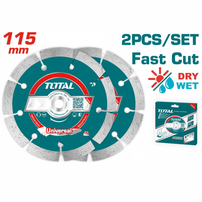 TOTAL ΣΕΤ ΔΙΑΜ/ΣΚΟΙ ΥΓΡΑΣ ΚΑΙ ΞΗΡΑΣ ΚΟΠΗΣ 2ΤΕΜ 115mm (TAC21111532)
