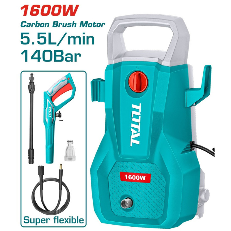 TOTAL ΠΛΥΣΤΙΚΟ ΝΕΡΟΥ 1.600W / 140 Bar / Brush motor (TGT11336)