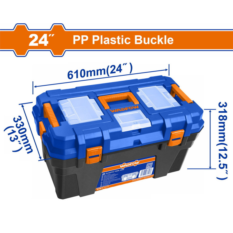 WADFOW ΕΡΓΑΛΕΙΟΘΗΚΗ ΠΛΑΣΤΙΚΗ 24" ΜΕ ΠΛΑΣΤ. ΚΟΥΜΠΩΜΑΤΑ (WTB1324)