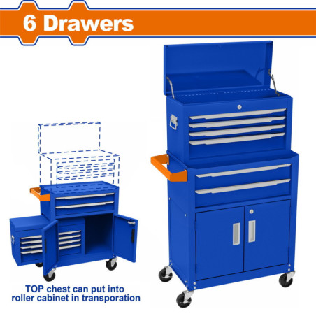 WADFOW ΕΡΓΑΛΕΙΟΦΟΡΟΣ ΜΕ 6 ΣΥΡΤΑΡΙΑ & ΕΡΓΑΛΕΙΟΘΗΚΗ (WCS4A08)