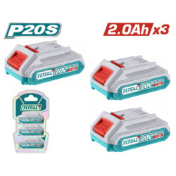 TOTAL ΕΠΑΓΓ. ΣΕΤ 3τεμ ΜΠΑΤ. TFBLI2001 Li-ion 20V / 2Ah (TOSLI240311E)