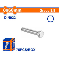 WADFOW ΒΙΔΑ ΕΞΑΓΩΝΗ ΓΑΛΒ. 8.8 DIN933 8X60 75TEM (WXSP52CA)