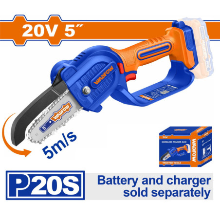 WADFOW ΑΛΥΣΟΠΡΙΟΝΟ ΚΛΑΔΕΥΤΙΚΟ ΜΠΑΤ. Li-ion 20V / 5" ΧΩΡΙΣ ΜΠΑΤΑΡΙΑ & ΦΟΡΤΙΣΤΗ (WCLP550)