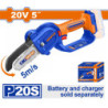 WADFOW ΑΛΥΣΟΠΡΙΟΝΟ ΚΛΑΔΕΥΤΙΚΟ ΜΠΑΤ. Li-ion 20V / 5" ΧΩΡΙΣ ΜΠΑΤΑΡΙΑ & ΦΟΡΤΙΣΤΗ (WCLP550)