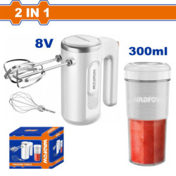 BF WADFOW ΣΕΤ ΜΙΞΕΡ + ΜΠΛΕΝΤΕΡ ΜΠΑΤ. 8V 2 σε 1 ONE PROMOTION (WFM022T)