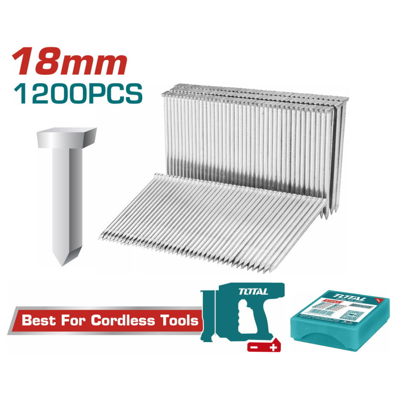 TOTAL ΚΑΡΦΙΑ ΓΙΑ ΣΚΥΡΟΔΕΜΑ 18mm / 1200 ΤΕΜ ΓΙΑ TCST3805 (TAC12018)