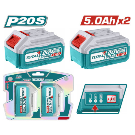 TOTAL ΕΠΑΓΓ. ΣΕΤ 2τεμ ΜΠΑΤ. TFBLI2053 Li-ion 20V / 5Ah (TOSLI240464E)