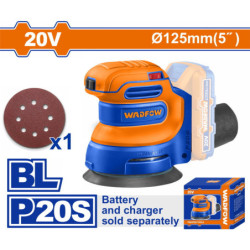 WADFOW ΕΚΚΕΝΤΡΟ ΤΡΙΒΕΙΟ 125mm ΜΠΑΤ. Li-ion 20V ΧΩΡΙΣ ΜΠΑΤΑΡΙΑ & ΦΟΡΤΙΣΤΗ (WRAP5030)