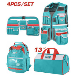 TOTAL ΣΕΤ ΤΣΑΝΤΕΣ + ΘΗΚΕΣ ΕΡΓΑΣΙΑΣ 4ΤΕΜ (TOS230908)