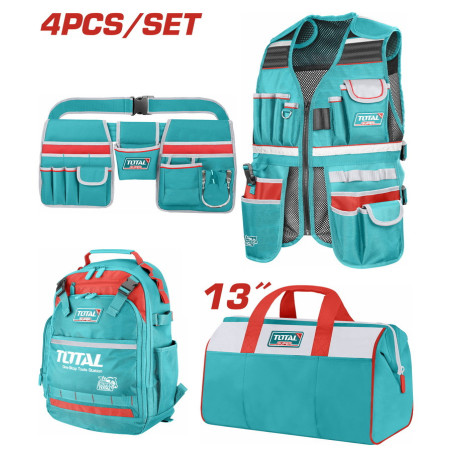 TOTAL ΣΕΤ ΤΣΑΝΤΕΣ + ΘΗΚΕΣ ΕΡΓΑΣΙΑΣ 4ΤΕΜ (TOS230908)