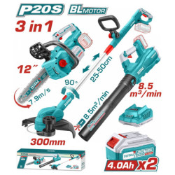 TOTAL ΕΠΑΓΓ. ΣΕΤ ΑΛΥΣΟΠΡΙΟΝΟ + ΘΑΜΝΟΚΟΠΤΙΚΟ + ΦΥΣΗΤΗΡΑΣ ΜΠΑΤ. Li-ion 20V (TOSLI241189E)