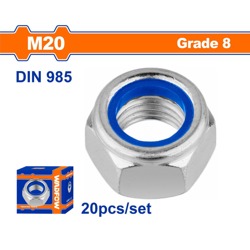 WADFOW ΠΑΞΙΜΑΔΙ ΑΣΦΑΛΕΙΑΣ ΓΑΛΒ. DIN985 20mm 20TEM (WMV6520A)