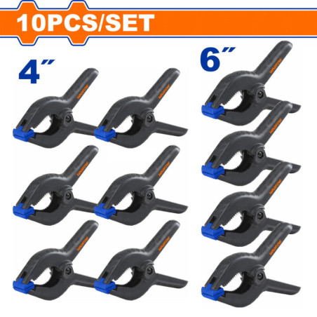 WADFOW ΣΕΤ ΣΦΙΓΚΤΗΡΕΣ ΜΕ ΕΛΑΤΗΡΙΟ 4" & 6" 10ΤΕΜ (WCZ5510)