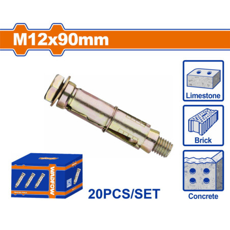 WADFOW ΒΙΣΜΑΤΑ ΜΕΤΑΛΛΙΚΑ ΜΕ ΒΙΔΑ 12 Χ 90 20ΤΕΜ (WDQ5544)