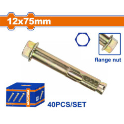 WADFOW ΒΙΣΜΑΤΑ ΜΕΤΑΛΛΙΚΑ ΜΕ ΒΙΔΑ ΦΛΑΝΤΖΑΣ 12 Χ 75 40ΤΕΜ (WDQA534)