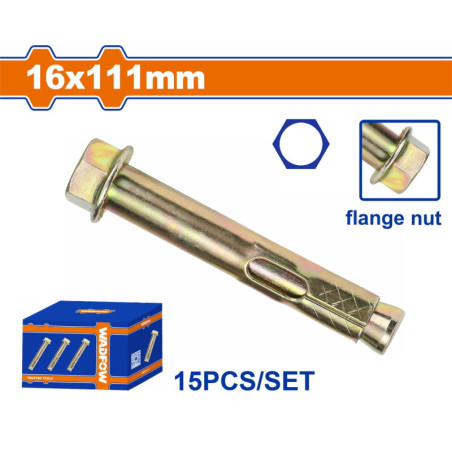 WADFOW ΒΙΣΜΑΤΑ ΜΕΤΑΛΛΙΚΑ ΜΕ ΒΙΔΑ ΦΛΑΝΤΖΑΣ 16 Χ 111 15ΤΕΜ (WDQA545)