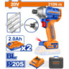 WADFOW ΠΑΛΜΙΚΟ ΚΑΤΣΑΒΙΔΙ ΜΠΑΤ. Li-ion 20V / 210Nm / 2Ah / 2 ΜΠΑΤ BL Motor (WCD2B21E)