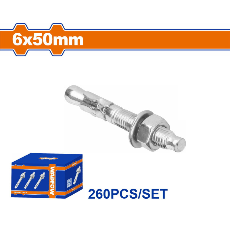 WADFOW ΒΙΣΜΑΤΑ ΜΕΤΑΛΛΙΚΑ ΓΑΛΒ. EXPRESS 6 Χ 50 260ΤΕΜ (WDQ2511)