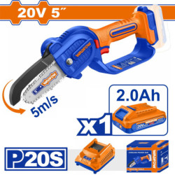 WADFOW ΣΕΤ ΑΛΥΣΟΠΡΙΟΝΟ ΚΛΑΔΕΥΤΙΚΟ ΜΠΑΤ. Li-ion 20V / 5" / 2Ah / 1 ΜΠΑΤ (WCLP556E)