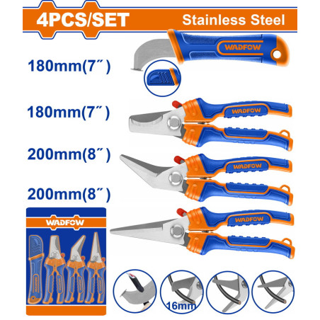 WADFOW ΣΕΤ ΨΑΛΙΔΙΑ + ΜΑΧΑΙΡΙ ΗΛΕΚΤΡΟΛΟΓΩΝ 4ΤΕΜ (WSX8644)