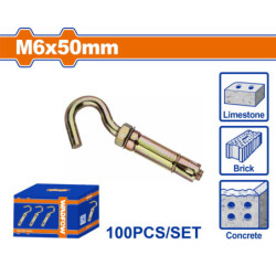 WADFOW ΒΙΣΜΑ ΜΕΤΑΛΛΙΚΟ Β.Τ ΜΕ ΓΑΝΤΖΟ 6X50mm 100TEM (WDQ4511)