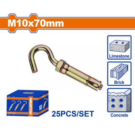 WADFOW ΒΙΣΜΑ ΜΕΤΑΛΛΙΚΟ Β.Τ ΜΕ ΓΑΝΤΖΟ 10X70mm 25TEM (WDQ4533)