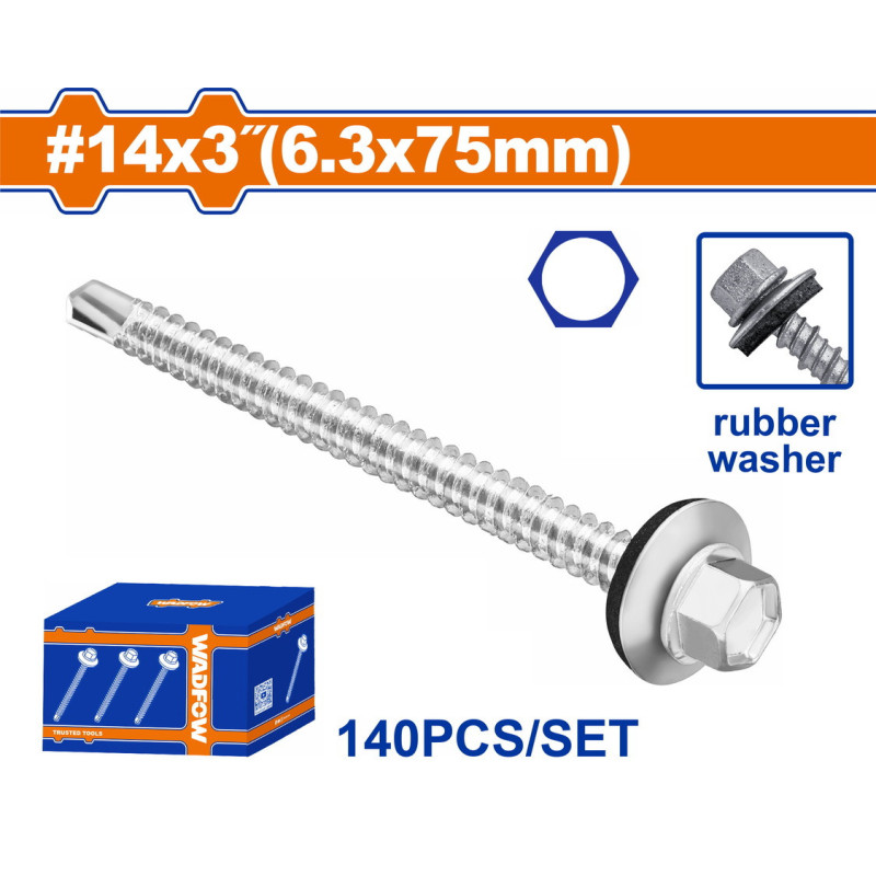 WADFOW ΛΑΜΑΡΙΝΟΒΙΔΑ ΑΥΤΟΔ/ΤΗ ΕΞΑΓΩΝΗ ΜΕ ΡΟΔΕΛΑ 14 Χ 3" / 6.3 Χ 75mm 140TEM (WXS4517)
