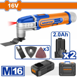 WADFOW ΠΟΛΥΕΡΓΑΛΕΙΟ ΜΠΑΤ. Li-ion 16V / 2Ah / 2 ΜΠΑΤ (WMUM5012E)
