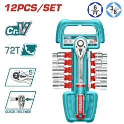 TOTAL ΕΠΑΓΓ. ΣΕΤ ΚΑΣΤΑΝΙΑ 3/8" ΜΕ ΚΑΡΥΔΑΚΙΑ 12ΤΕΜ (THT381121)