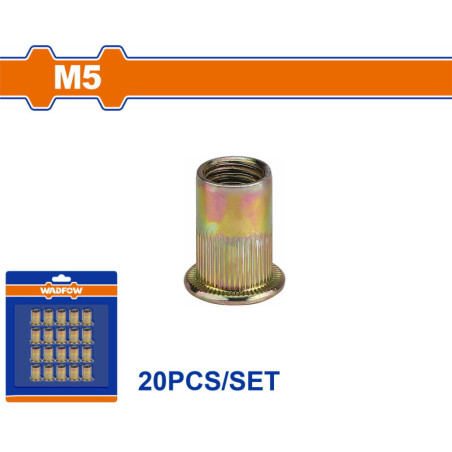 WADFOW ΠΡΙΤΣΙΝΙΑ ΣΙΔΗΡΟΥ ΜΕ ΣΠΕΙΡΩΜΑ 5mm 20ΤΕΜ (WRE1K15)