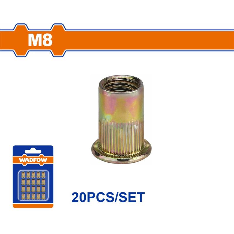 WADFOW ΠΡΙΤΣΙΝΙΑ ΣΙΔΗΡΟΥ ΜΕ ΣΠΕΙΡΩΜΑ 8mm 20ΤΕΜ (WRE1K18)