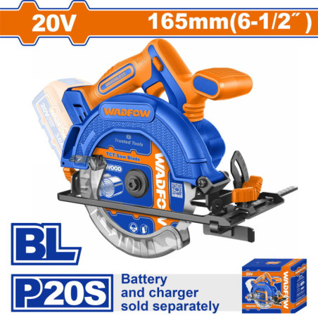 WADFOW ΔΙΣΚΟΠΡΙΟΝΟ ΜΠΑΤ. Li-ion 20V / 165mm ΧΩΡΙΣ ΜΠΑΤΑΡΙΑ & ΦΟΡΤΙΣΤΗ (WLWP5520)