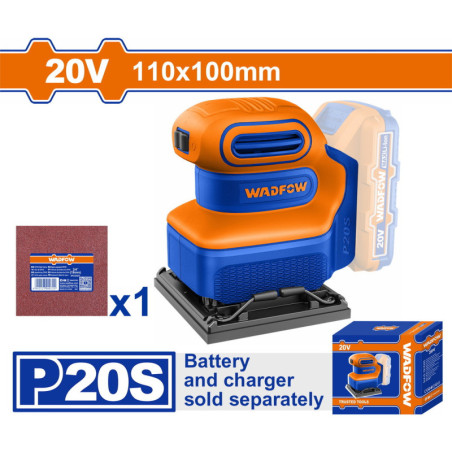 WADFOW ΠΑΛΜΙΚΟ ΤΡΙΒΕΙΟ ΧΟΥΦΤΑΣ 110X100mm ΜΠΑΤ. Li-ion 20V ΧΩΡΙΣ ΜΠΑΤΑΡΙΑ & ΦΟΡΤΙΣΤΗ (WRAP5010)