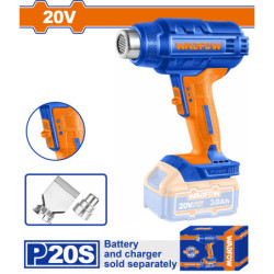 WADFOW ΠΙΣΤΟΛΙ ΘΕΡΜΟΥ ΑΕΡΑ ΜΠΑΤ. Li-ion 20V ΧΩΡΙΣ ΜΠΑΤΑΡΙΑ & ΦΟΡΤΙΣΤΗ (WKH1501)