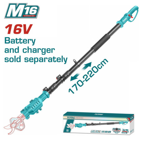 TOTAL ΕΠΑΓΓ. ΠΡΟΕΚΤΑΣΗ ΜΠΑΤ. Li-ion 16V ΓΙΑ ΨΑΛΙΔΙ ΚΛΑΔΕΜΑΤΟΣ TSSLI162582E (TERLI1658)