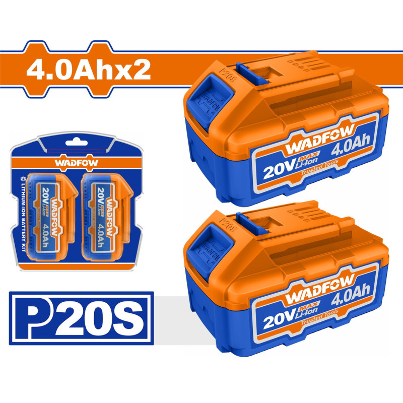 WADFOW ΣΕΤ 2τεμ ΜΠΑΤ. WLBP540 Li-ion 20V / 4Ah (WOS240685E)
