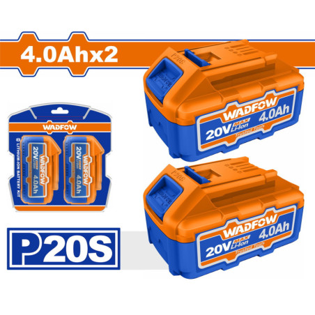 WADFOW ΣΕΤ 2τεμ ΜΠΑΤ. WLBP540 Li-ion 20V / 4Ah (WOS240685E)